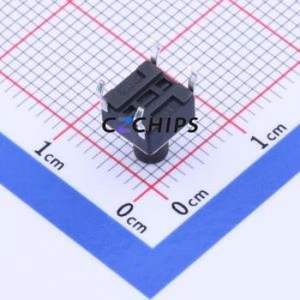 K2-1102DP-I3SW-04 Tactile Switch Through hole Component (THT)-4P,6x6mm Switch 1.8N Through Hole 6mm 6mm - Product Image 2