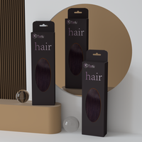 Boîte d'Emballage d'Extensions de Cheveux Personnalisée en Gros, Durable et Biodégradable, avec Crochets