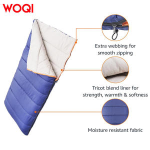 Sac de couchage Woqi Mummy Royal Blue Nylon 4 saisons, résistant à l'humidité, respirant, pour adulte, camping et randonnée en plein air - Product Image 1