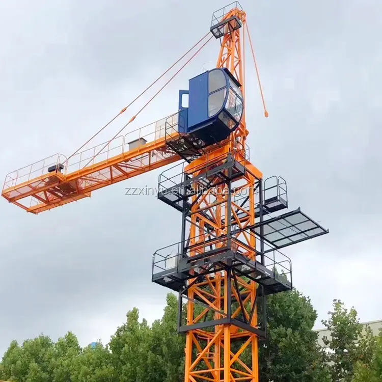 6 Tonnen 10 Tonnen Bau Heben Flat-Top-Turmdrehkran heißer Verkauf