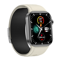 Reloj Inteligente S191 con Bomba de Aire y Airbag para una Presión Arterial Precisa, Pantalla AMOLED de 1.95'', ECG, SpO2, Temperatura, para Personas Mayores
