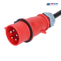 PDU Outlet Hibrida 3 Fasa 32A Berbahan Plat Logam Hitam C39 C13 untuk Distribusi Daya Ruang Server Layanan Cloud IDC Besar