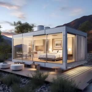 Contenedor transparente-<span class=keywords><strong>Casa</strong></span> modular de acero para Villa Oficina Resort Uso adaptado para Mountain Prairie Arid Scenes Houseboat Product - Product Image 5