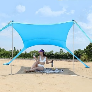 Tienda de playa de bajo precio <span class=keywords><strong>Camping</strong></span> Sun Shelter UPF50 + Toldo de playa de sombra al aire libre para viajes de <span class=keywords><strong>Camping</strong></span> Pesca Patio trasero Diversión o Picnics - Product Image 1