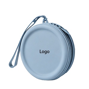 Silicone Coin Purse, Waterproof <b>Mini</b> Zipper <b>Pouch</b> with Wrist Strap, Storage Bag - Product Image 1