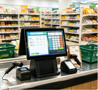 Terminal de point de vente pour la restauration, écran tactile double, caisse enregistreuse tout-en-un, machine de point de vente pour restaurant, salon de thé, boulangerie