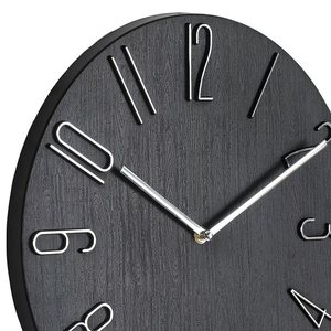 Plastic Wall <b>Clocks</b> Silent Non Ticking Modern Style embossed numbers <b>clock</b> for Home Office School Kitchen Bedroom Living Room - Product Image 2
