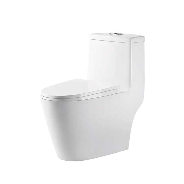 호텔 목욕탕 세라믹 화장실 위생 상품 백색 지면 서 있는 한 조각 WC 화장실
