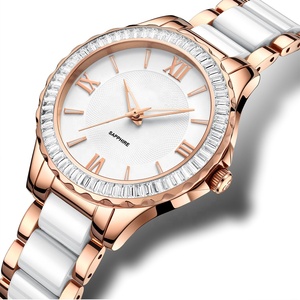 La maggior parte dei Popolari In Acciaio Inox Lunetta in <span class=keywords><strong>Bianco</strong></span> E Fascia In Ceramica <span class=keywords><strong>Orologio</strong></span> <span class=keywords><strong>Donna</strong></span> - Product Image 3