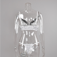 QINSI Set Bra dan Celana Dalam Wanita Berkualitas Terbaik dengan Logo Kustom, Motif Polkadot, Seksi, dan Nyaman