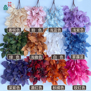 ดอกกุหลาบประดิษฐ์ 55 ซม. สีฟ้าหมอก สำหรับตกแต่งงานแต่งงาน น้ำหนักเบา ทำจากพลาสติกและผ้าไหม - Product Image 4