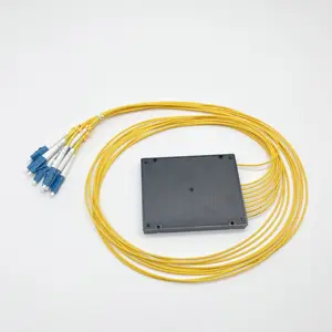 FTTH ABS Box PLC Splitter 1 x 8 Lc upc plc splitter g657a1 2.0mm fibre optical splitters