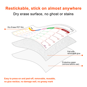 <span class=keywords><strong>Pizarra</strong></span> Magnética <span class=keywords><strong>Blanca</strong></span>, Planificador Semanal y <span class=keywords><strong>Mensual</strong></span>, Calendario para Notas, Adhesivos para Refrigerador, <span class=keywords><strong>Pizarra</strong></span> Borrable para Pared - Product Image 6