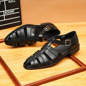 Mocassins en cuir véritable imperméables de style actuel - Chaussures plates décontractées adaptées au quotidien, aux trajets domicile-travail, au bureau et aux occasions professionnelles pour hommes - Product Image 4