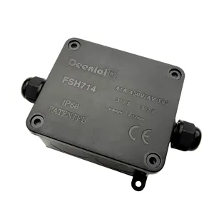 Caja de control dedicada al aire libre, Caja impermeable de plástico IP68, conector impermeable personalizable