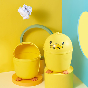 Mini bote de basura de escritorio con forma de abeja, de metal, para uso en interiores, oficina, dormitorio, sala de estar, escritorio - Product Image 4