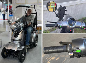 <span class=keywords><strong>Scooter</strong></span> <span class=keywords><strong>Eléctrico</strong></span> de 4 Ruedas con Certificación EEC COC, 1000W, 60V, 20ah, 25KM/H, con Cubierta Impermeable para Personas Mayores, Servicio a Domicilio - Product Image 5