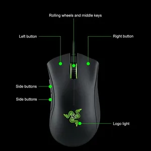 Ratón con Cable Deathadder Essential de 6400 DPI, Cable de 1.8 m, 100% Original, USB para Juegos, Láser, Rival 100 RGB, Deathadder Essential - Product Image 6