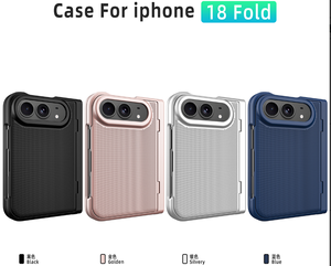 เหมาะสำหรับ iPhone 18 Fold, เคสโทรศัพท์พับได้แบบ PC พร้อมขาตั้งรูปทรงเรขาคณิต แบบกำหนดเอง ขายดี พรีเมียม หรูหรา ผิวด้าน สัมผัสนุ่ม TPU - Product Image 2