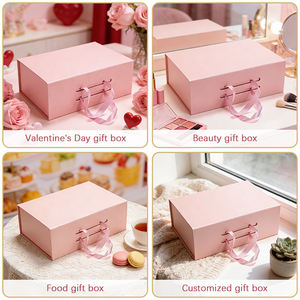 Foldable Magnetic Closure Eco-Friendly Gift <b>Box</b> with Handle Glossy Lamination & Embossing High-End Gifting Packaging - Product Image 2