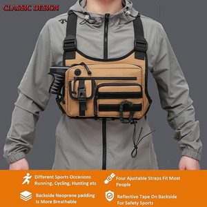 <b>Free</b> sample Tactical Inspired Sports Chest Bag Fashion Polyester EDC Pouch Built-In <b>Phone</b> Holder For Workouts Running Cycling - Product Image 5
