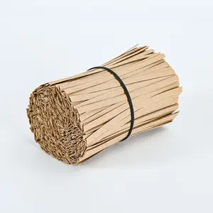 precut kraft paper wire twist tie garden paper twist tie kraft paper wire
