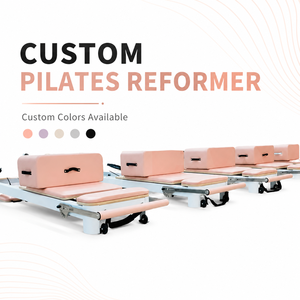 Reformer de Pilates de Madera de Roble Rosa con Logotipo Personalizado para Mujeres, Equipo de Entrenamiento Premium para Estudio - Product Image 1