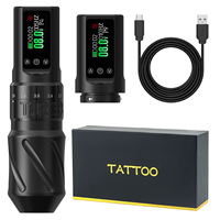 TREX V1 2.0-4.2mm Verstelbare Slag Professionele Draadloze Tattoo Pen Machine met Dubbele Batterij voor Beginners Body Art