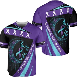 Camiseta de Béisbol Academysoccer para Prevención y Apoyo a la Salud Mental, Unisex, Anti-UV, Absorbe la Humedad, Manga Corta - Product Image 1
