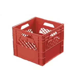 High Quality HDPE 16 Quart Red Milk Vegetable Dairy Plastic Crates