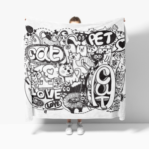 Manta con Diseño de Gatos, para Pintar y Hacer Grafitis, Actividad Interactiva y Entretenida, Ideal para Fiestas de Cumpleaños y Eventos Escolares - Product Image 1