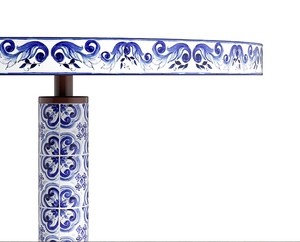 Thiết kế sáng tạo biệt thự Phong cách Trung Quốc phòng khách nghệ thuật Bàn cà phê bên màu xanh và trắng sang trọng - Product Image 5