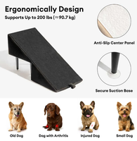 Rampe et escalier convertible 2-en-1 pour chien, pliable, en plastique et bois, marchepied pour animaux de compagnie, pour petits chiens âgés, soutien articulaire, antidérapant