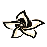 Lustre de plafond LED moderne en acrylique noir pour la maison, design rond intelligent, décoration de pièce, luminaires intérieurs
