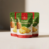 Sachets personnalisés en Mylar pour bonbons aux fruits lyophilisés (pêche, fraise, citron, mangue) et sachets pour ananas séché, emballage stand-up