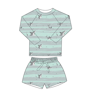 Trajes de Baño de Manga Larga <span class=keywords><strong>para</strong></span> Niños Pequeños, de Secado Rápido, de Dos Piezas, Venta al por Mayor, Ropa de Playa <span class=keywords><strong>para</strong></span> Niños - Product Image 4