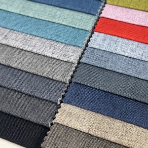 <span class=keywords><strong>Tissu</strong></span> d'ameublement tissé aspect <span class=keywords><strong>lin</strong></span> respirant 100% <span class=keywords><strong>polyester</strong></span> pour canapés, boîtes de rangement, lits pour animaux, housses de coussin, sacs et rideaux - Product Image 2