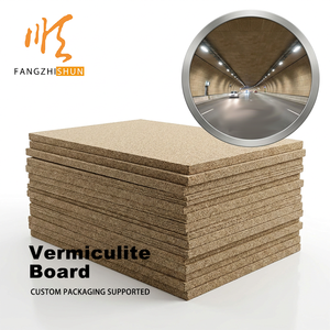 Panneau ignifuge en vermiculite de qualité <span class=keywords><strong>A1</strong></span> pour la protection incendie des tunnels et le revêtement des canaux de câbles - Product Image 1