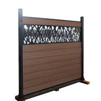 SONSILL WPC Bois Plastique Composite Clôture de Sécurité Poteau de Clôture et Quincaillerie pour Fermes