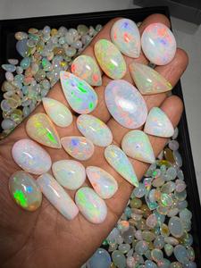 Ópalo Etíope Natural Facetado, Gema Suelta |   Ópalo Blanco de Alta Calidad con Multicolor, Certificado por Terceros N.K.Gems - Product Image 3
