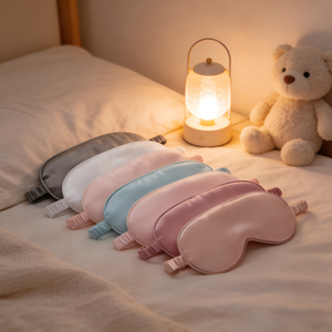 Máscara de ojos 3D de seda de alta calidad, ideal para viajes y siestas, máscara de dormir 100% seda de morera, protección espacial 3D, pestañas postizas - Product Image 1