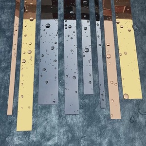 Profil métallique de haute qualité finition en acier inoxydable carreaux de salle de bain carrelage d'angle de sol bande d'or <span class=keywords><strong>bordure</strong></span> de tuile bande décorative - Product Image 6
