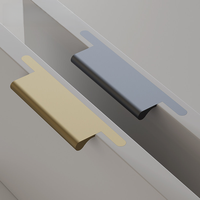 Poignées de meubles encastrées en alliage d'aluminium de style minimaliste, poignées invisibles pour armoire, tiroir et meuble à chaussures