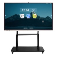 Tableau blanc interactif LCD 4K UHD à écran tactile multipoint 40 points de 65/75/85 pouces pour l'éducation, compatible Android/Windows OS Intel Core