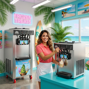 Fabricant de machines à crème glacée molle commerciales à vendre en Zambie, au Mexique, en Afrique du Sud, aux États-Unis, au Canada, aux Émirats arabes unis, en Inde, au Royaume-Uni, au <span class=keywords><strong>Venezuela</strong></span>, en Australie - Product Image 2