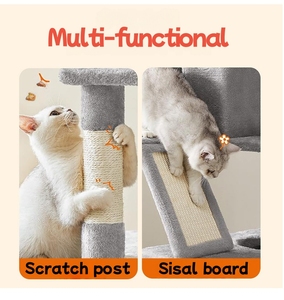 Tháp cây mèo đa chức năng với bài viết cào võng, đậu cho mèo leo lên nghỉ ngơi tận hưởng thời gian chơi - Product Image 6