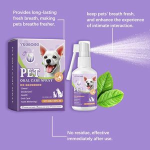 Spray buccal pour animaux de compagnie 50 ml – Eau haleine fraîche pour chiens et chats – Hygiène dentaire avec formule déionisée - Product Image 2