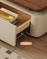 Meuble TV en bois pour salon et chambre à coucher, luxe moderne, multi-rangement, personnalisable, blanc