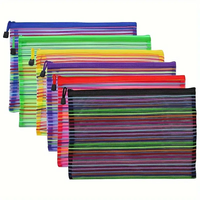 Carpeta de Archivos con Cierre de Malla Transparente A4, Personalizable, Impermeable, de PVC, para Oficina, Escuela, Papelería