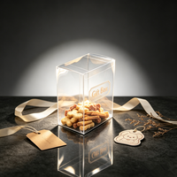 Boîte pliante en PET transparente rectangulaire recyclable personnalisée, boîte d'emballage en plastique pour friandises pour animaux de compagnie